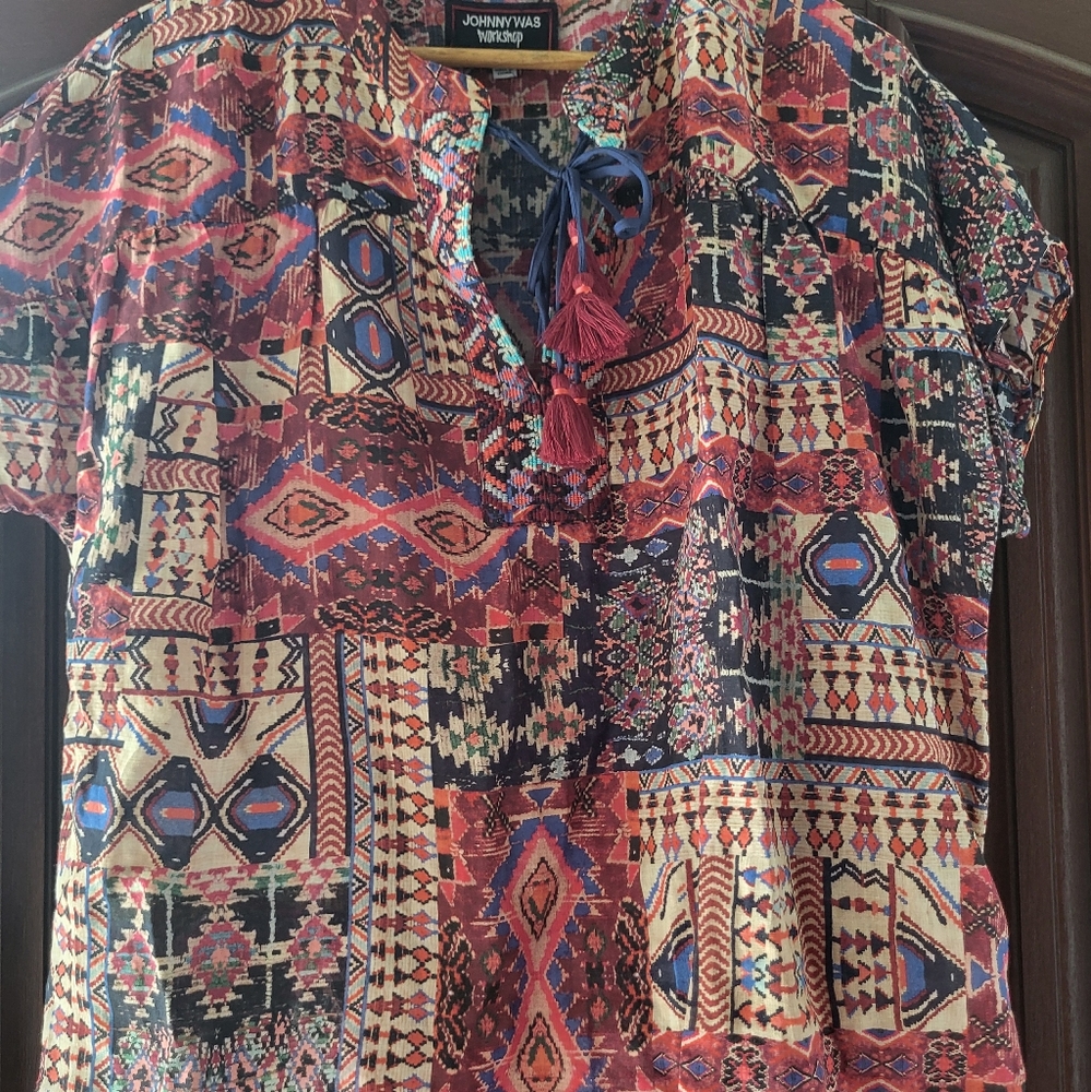 Johnny Was Multicolor Patterned Top